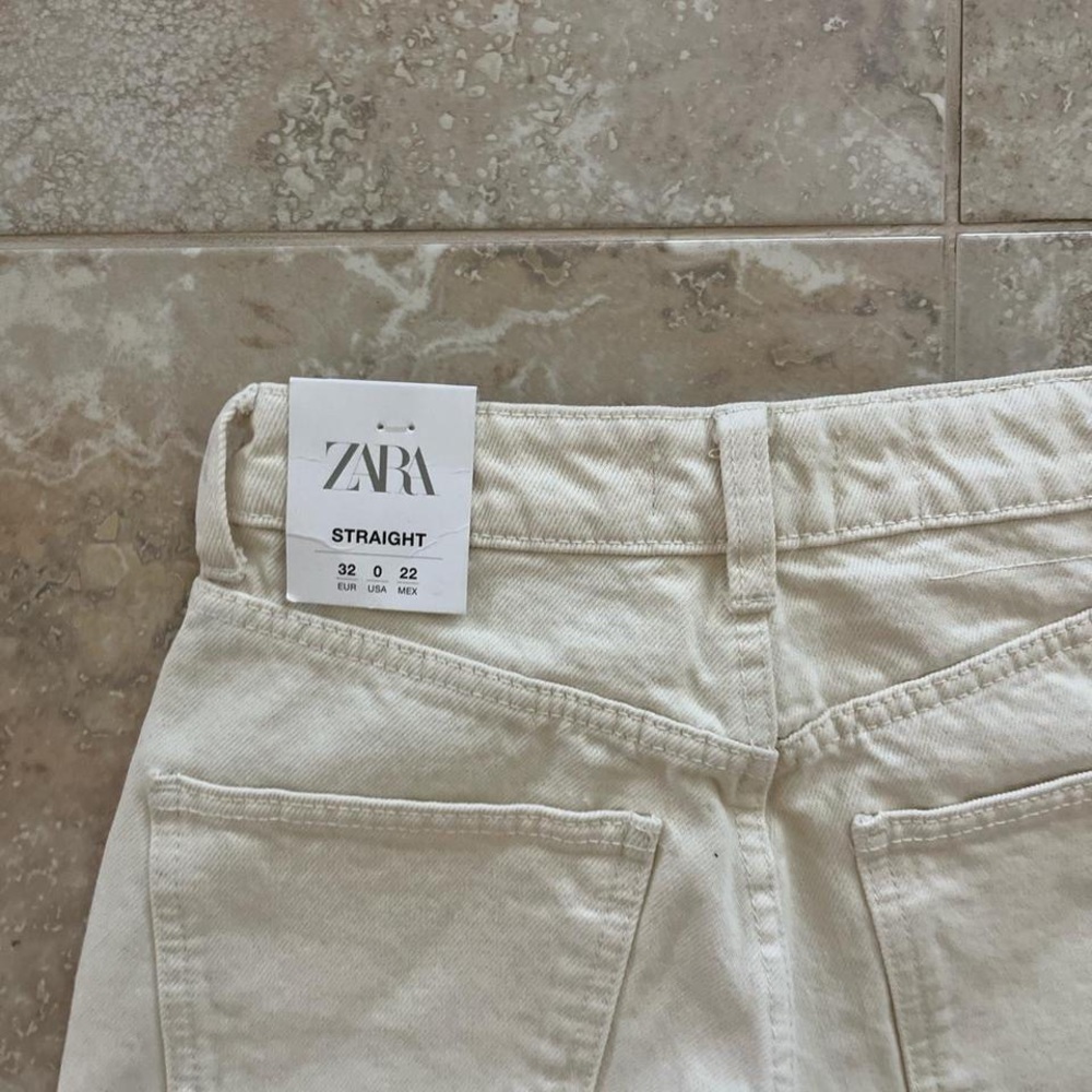 Zara High Rise Straight Leg Jeans - Picture 4 of 8